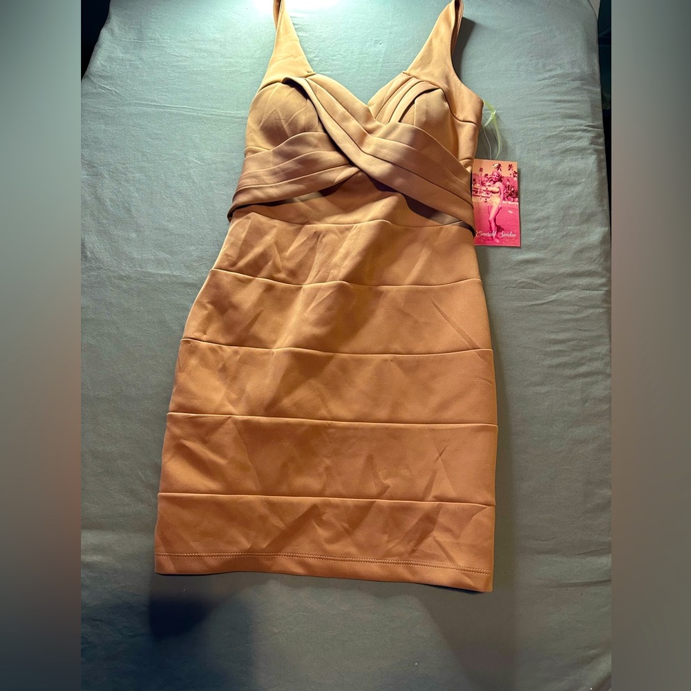 Peach mini dress very stretchy size medium